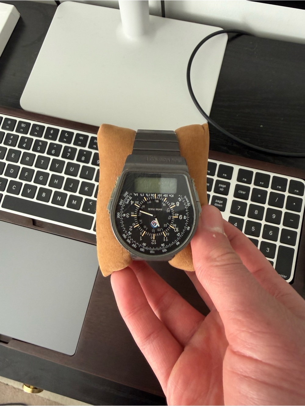 1979 BMW Buler M1 E26 Chronosport Vintage Swiss Digital Analog Watch Rare [grey]
